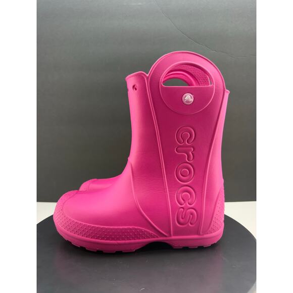 CROCS Other - CROCS Handle It Rain Boot Junior Size J2 Pink Lightweight Waterproof Boots